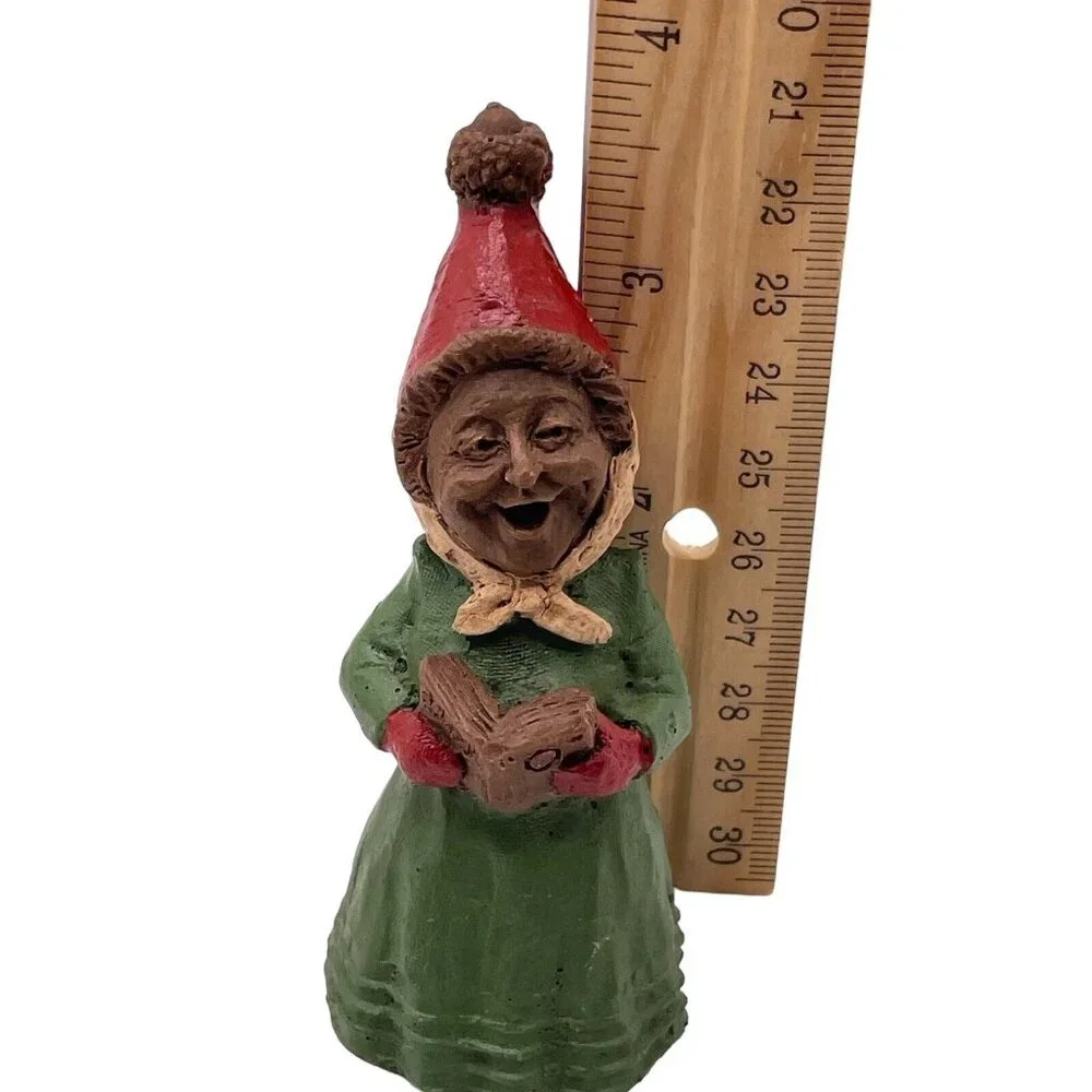 Set Of 2 Tom Clark 1987 Christmas‎ Caroling Gnomes Red Green # 62 & 72 Figurines
